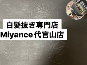 白髪抜きミヤンセ代官山店白髪抜き60分コース310本（神奈川県横浜市在住）