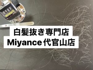 白髪抜きミヤンセ代官山店白髪抜き40分コース184本（東京都品川区旗の台在住）